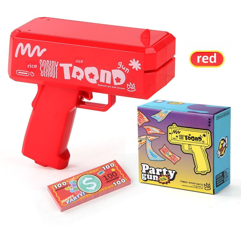 Pistolet À Billes Électrique Nouveau De L'usine Jouet De Cartoon Pour Réservoir D'argent Pour Mariage Et Fête Couleur Rouge 2025-1b