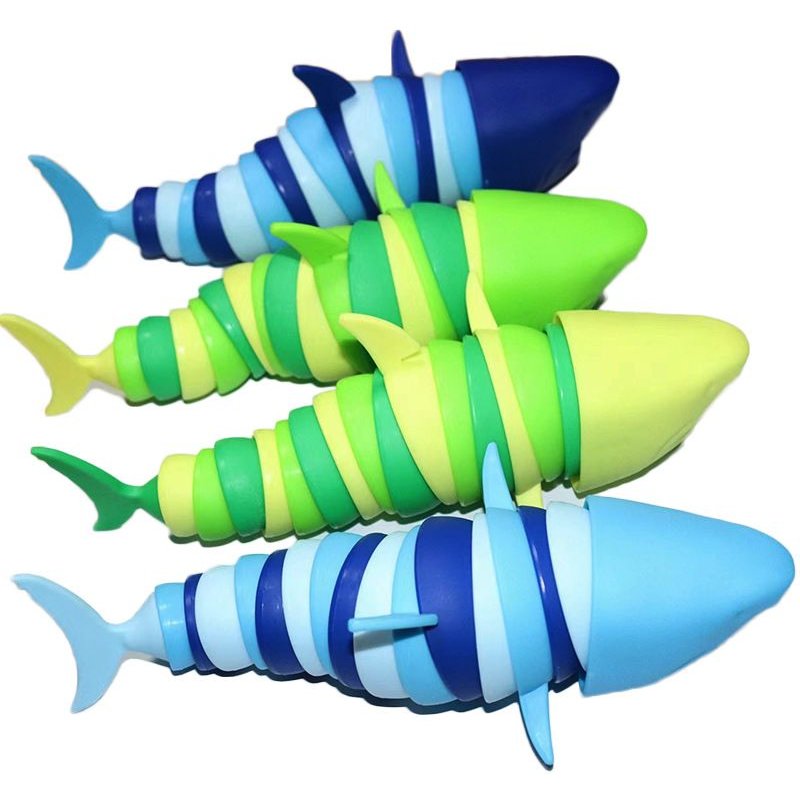 Jouet De Soulagement De Stress Tiktok Populaire Imitation De Requin Et De Dauphin Pour Enfants Éducatif Et Scientifique Avec Lampe Et Sac D'emballage