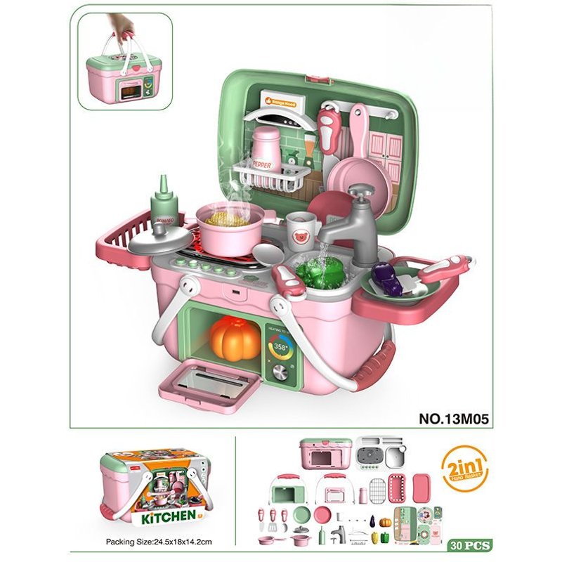 Panier De Rangement Pour Jouets En Forme De Panier À Main Pour Cuisine Et Barbecue Idéal Pour Enfants Jouets Éducatifs Pour La Cuisine 0.7kg