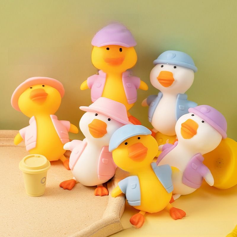 Jouet D'éveil Pour Enfants Oie De Stress Creuse-Tout En Plastique Multicolore Pour Voyage En Gros À Vendre Oie De Remplacement Créative