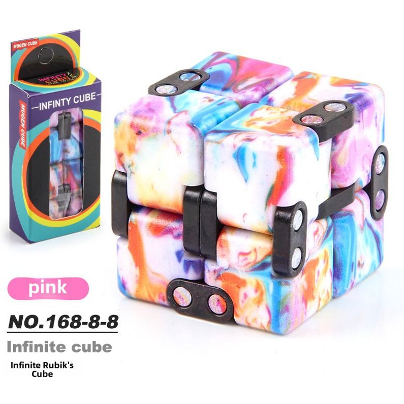 Cube Magique Pliable Sans Fin Uv Imprimé Soulageant Le Stress Pour Les Pouces En Couleur 70.4 Grammes Fabriqué Par L'usine