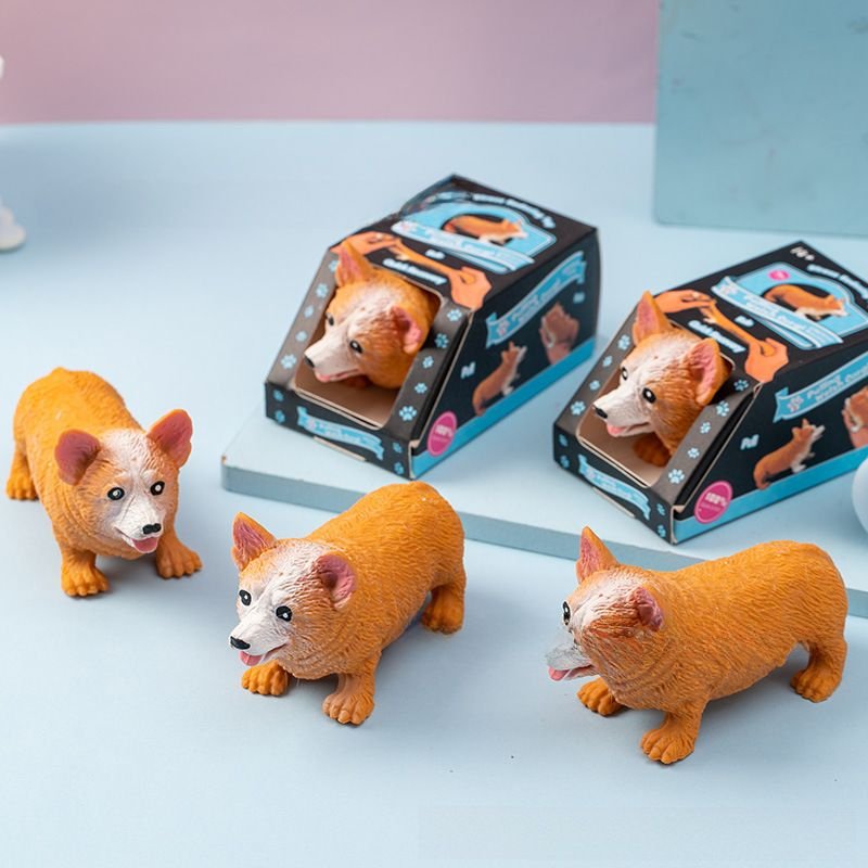 Jouet De Soulagement De Stress En Forme De Chien Lollipop Rose Et Porc Canard Élastique Réutilisable Pour Soulager Le Stress Fabriqué En Gros Couleur Boîte: Kobichou 1