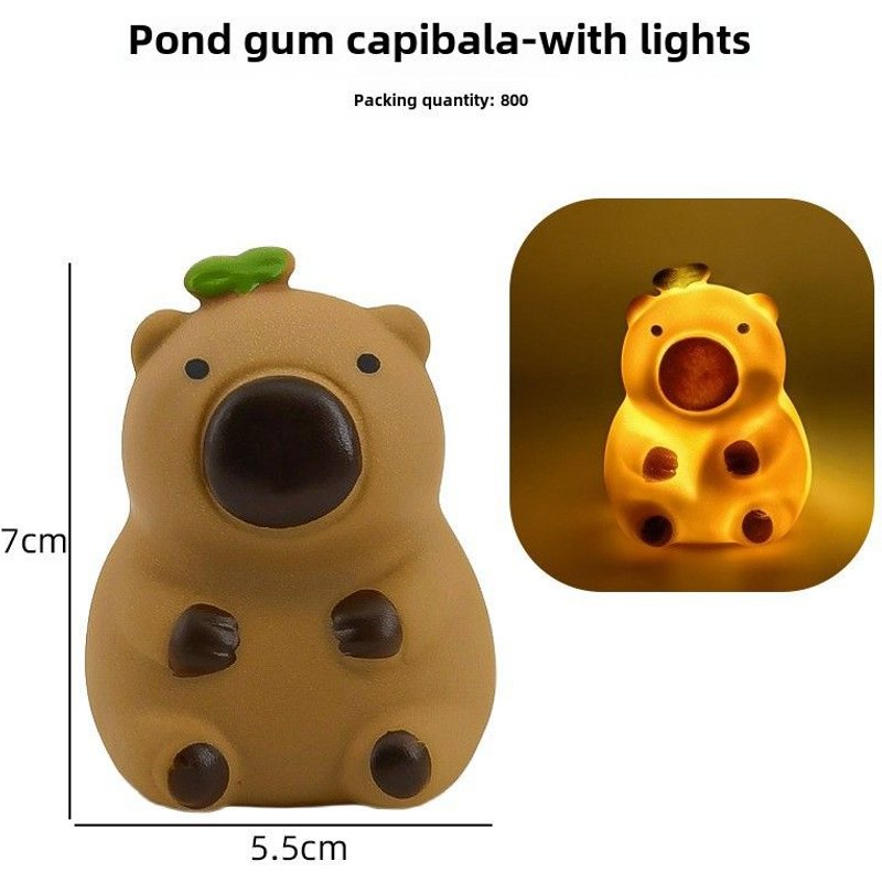 Gâteau D'anniversaire Lumineux Pour Animaux De Dessin Animé Karpiba Avec Décorations De Table De Dessert En Plastique Époxy À La Vente En Gros Couleur Karpiba Avec Lumière