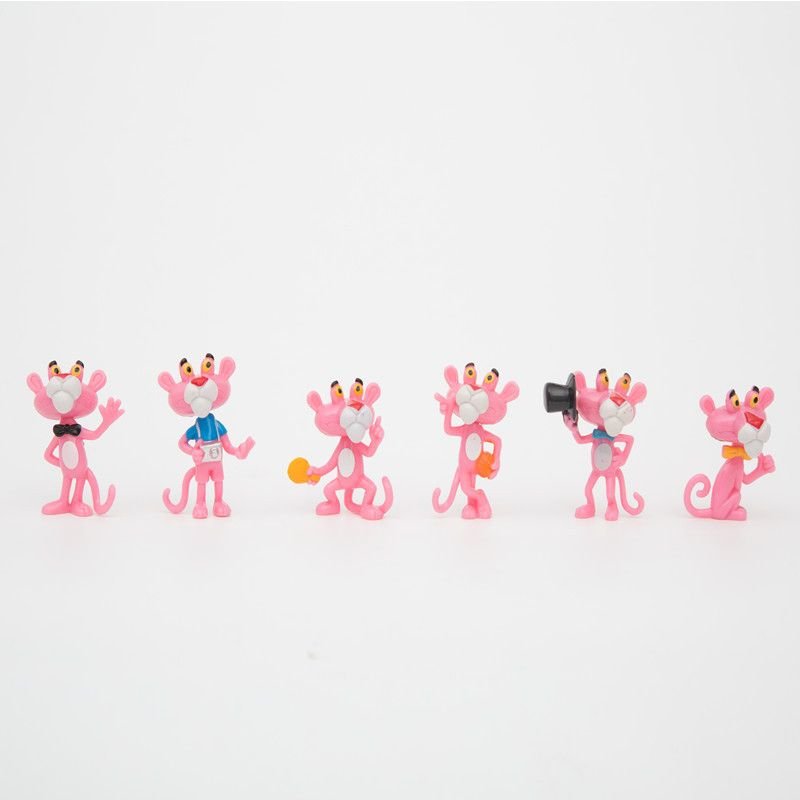 Décorations De Gâteau D'anniversaire Mini Carroting Rose En Plastique Avec Petit Lion Pour Filles Ensemble De 6 Pièces Couleur Lion