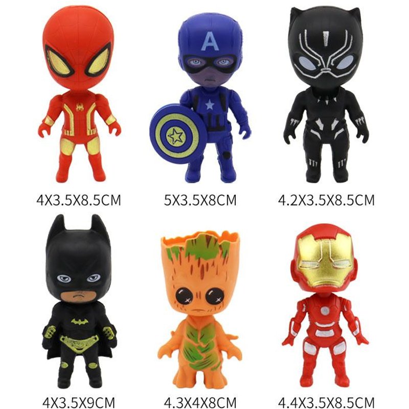 Jouets En Plastique Légers De Type Q¿ Cartoon Tree People Alliance 6 Pièces Modèle De Personnage Public Pour Décoration De Gâteau D'anniversaire Des Enfants Couleur: Plastique Sans Support De Base