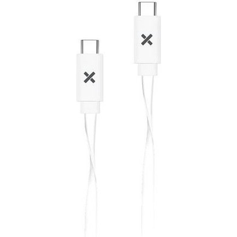 CÂBLE PLAT USB TYPE C VERS USB TYPE C WEFIX 1 M BLANC