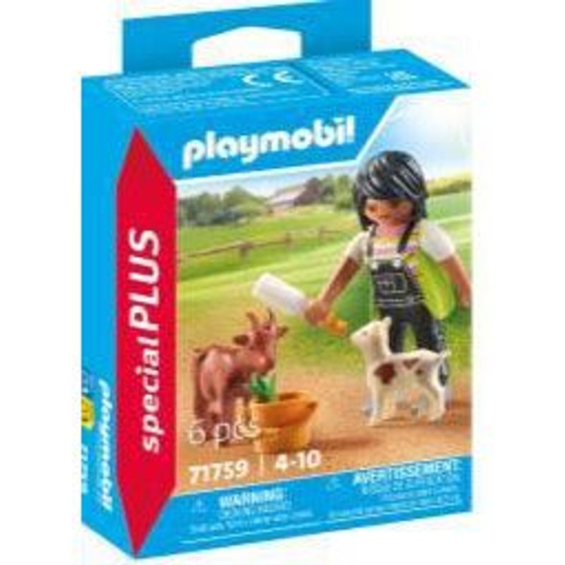 Playmobil Special Plus 71759 - Fermière Avec Chèvre Et Chevreau