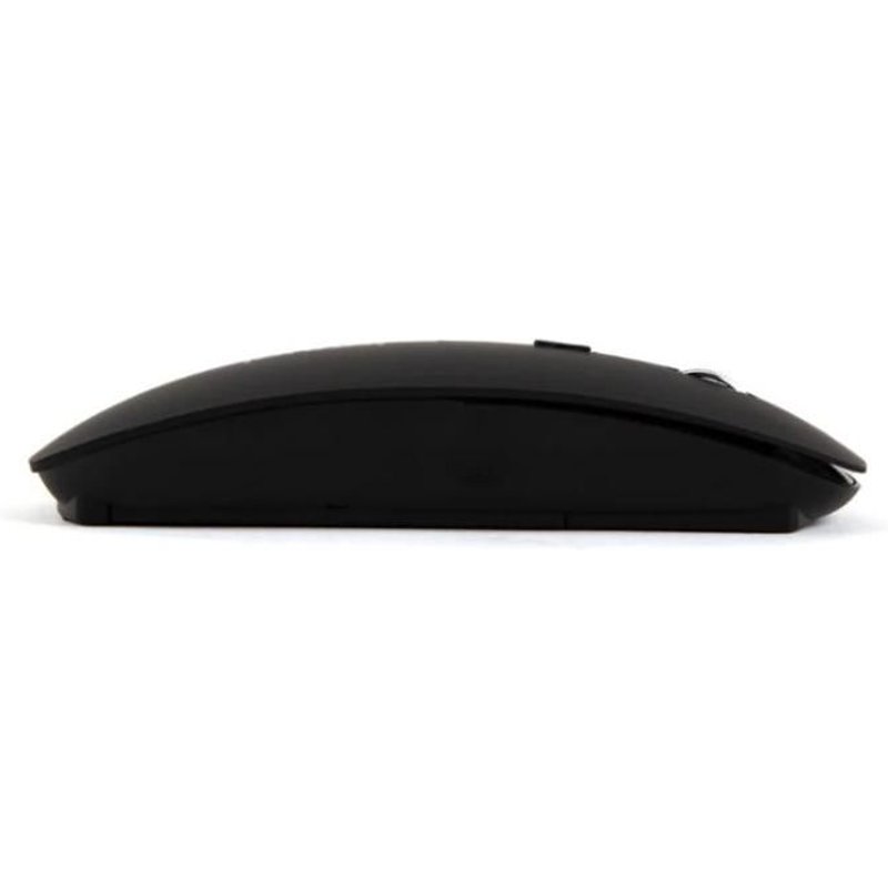 iggual BOM-1600DPI - Souris - mince - droitiers et gauchers - optique - 4 boutons - sans fil - Bluetooth 3.0 - noir - boîte de suspension