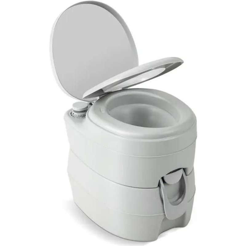 COSTWAY Toilette Portable Camping-RĂ©servoir DĂ©tachables 20L+12L-Vanne Coulissante Etanche-Pompe de Chasse-PoignĂ©e-Voyages,PĂȘche
