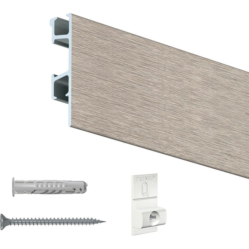 Cimaise Click Rail Pro + clips de fixation + vis & chevilles multimatériaux - Cimaise Tableau Artiteq