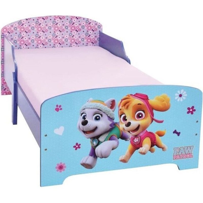 Pat Patrouille Fille Lit 140x70 Cm Avec Lattes Pour Enfant