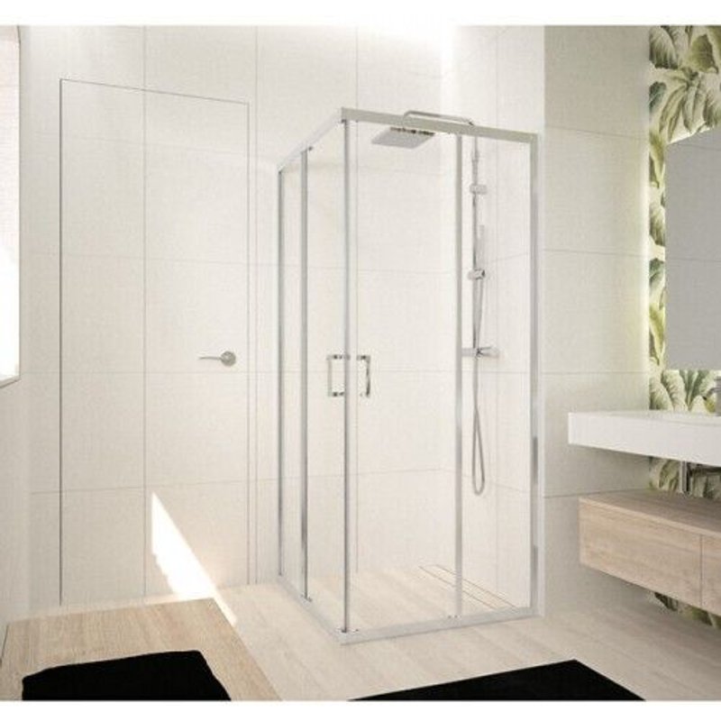 Paroi de douche latérale pour accès d'angle à porte coulissante - 96 à 99 cm - Ocean A NOVELLINI