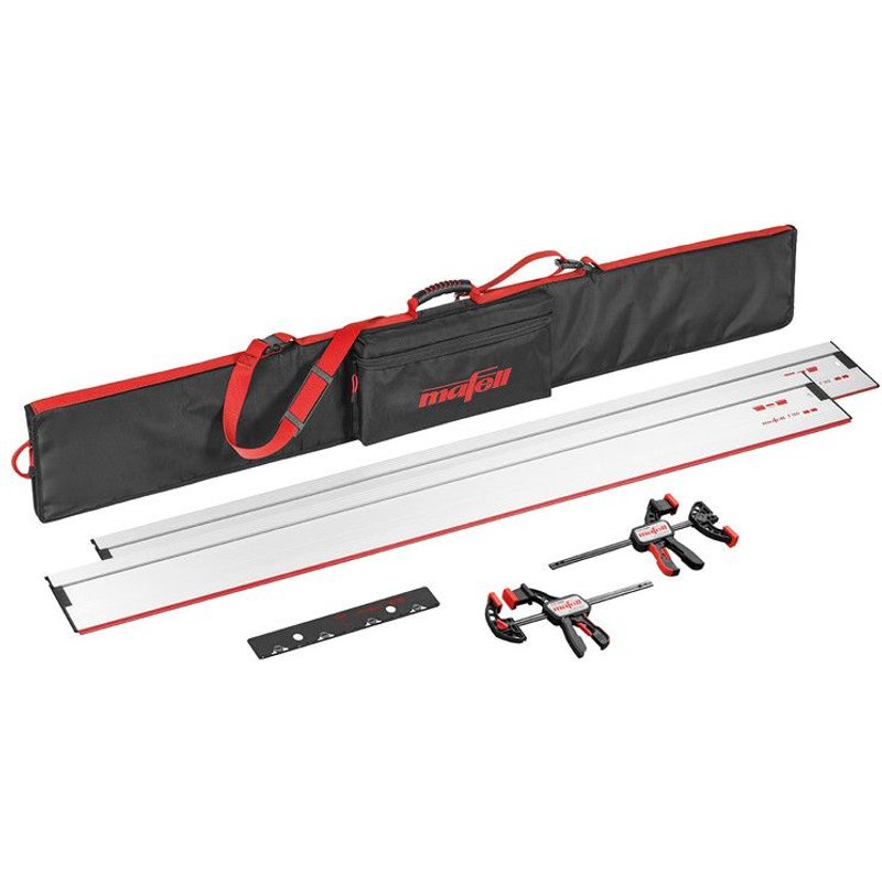 MAFELL Lot de 2 rails de guidage F160 avec housse de transport et serre-joint ¿ 209591