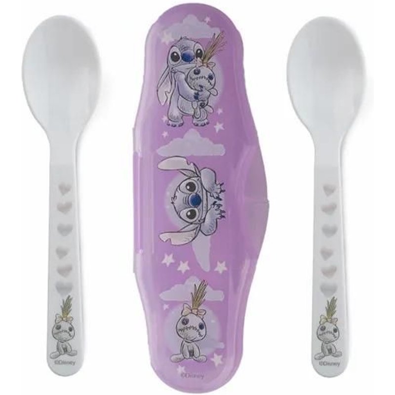 Set 2 Cuillères Avec Boîtier De Transport Lilo Et Stitch