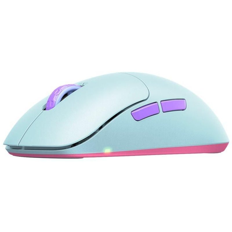 Xtrfy M8 - Souris - optique - 5 boutons - sans fil - 2.4 GHz - récepteur sans fil USB - menthe givrée