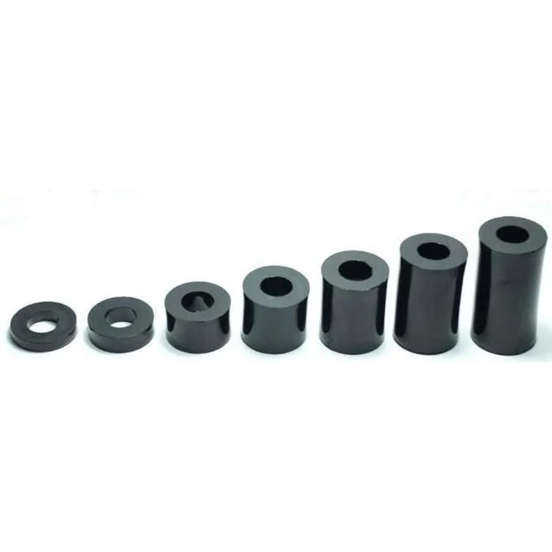 10x ENTRETOISE PLASTIQUE M6 EPAISSEUR L= 22mm NOIRE POUR VIS TUBE RONDELLE 6MM x 10MM BAGUE