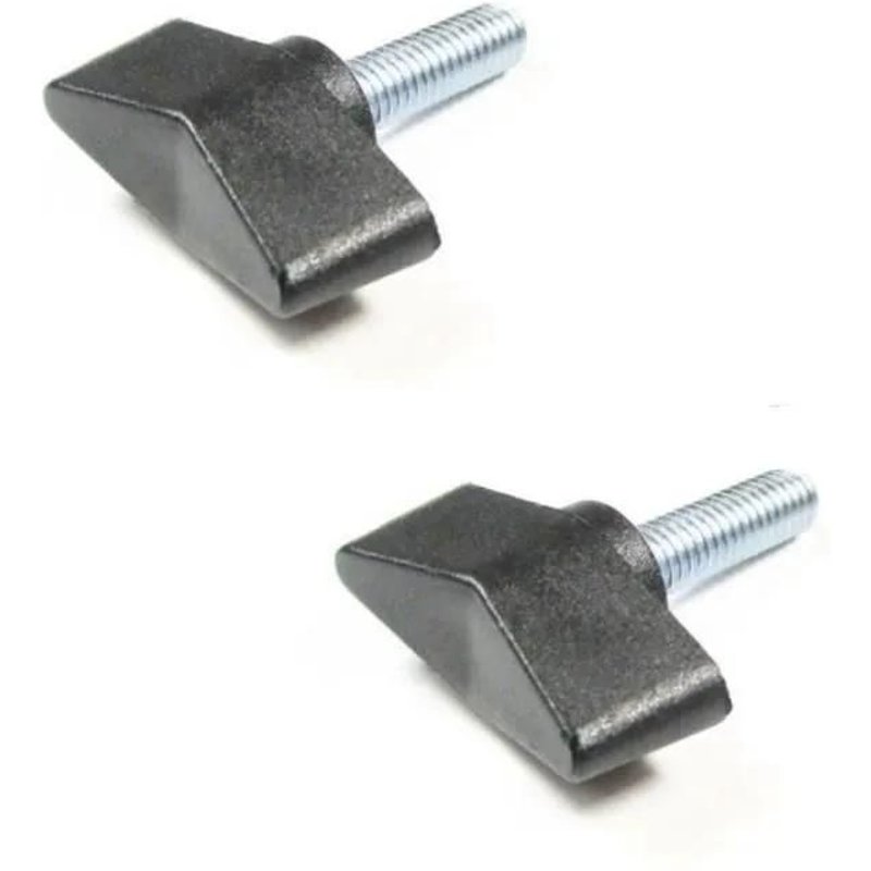 2X VIS PAPILLON M5x16 TETE PLASTIQUE TIGE ACIER MANCHERON BLOCAGE BRANCARD REGLAGE OREILLE