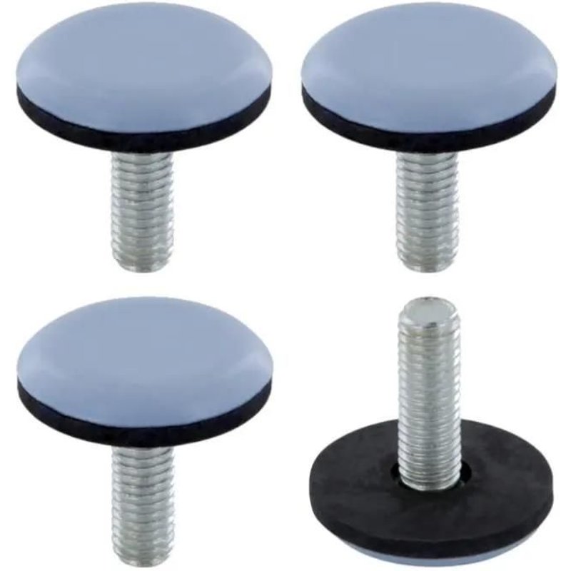 4x Pied Réglable Téflon Ptfe Ajustable M6 Patin Vérin Vis Poussoir Butée