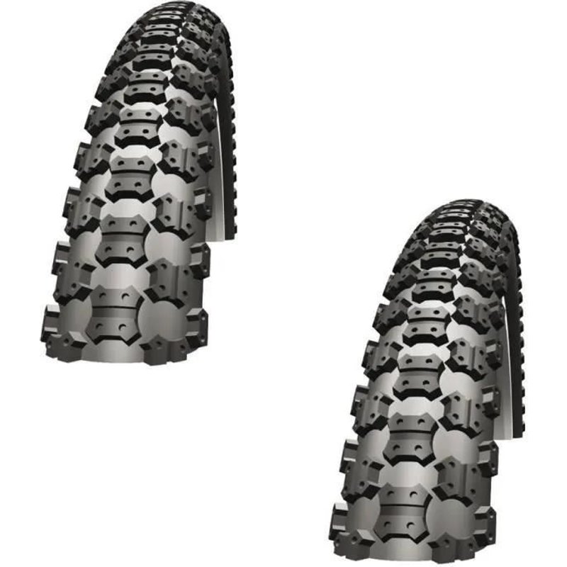 2x Pneu Poussette Universel Tout Terrain 12 Pouces 12" 1/2 X 2 1/4 62-203 À Crampon 3 Roues Pneus