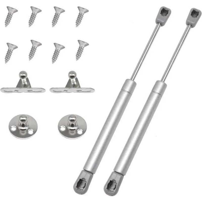 2x Vérin À Gaz Automatique Gris Meuble Hydraulique Ressort Amortisseur Porte Bras Charnière, 60n
