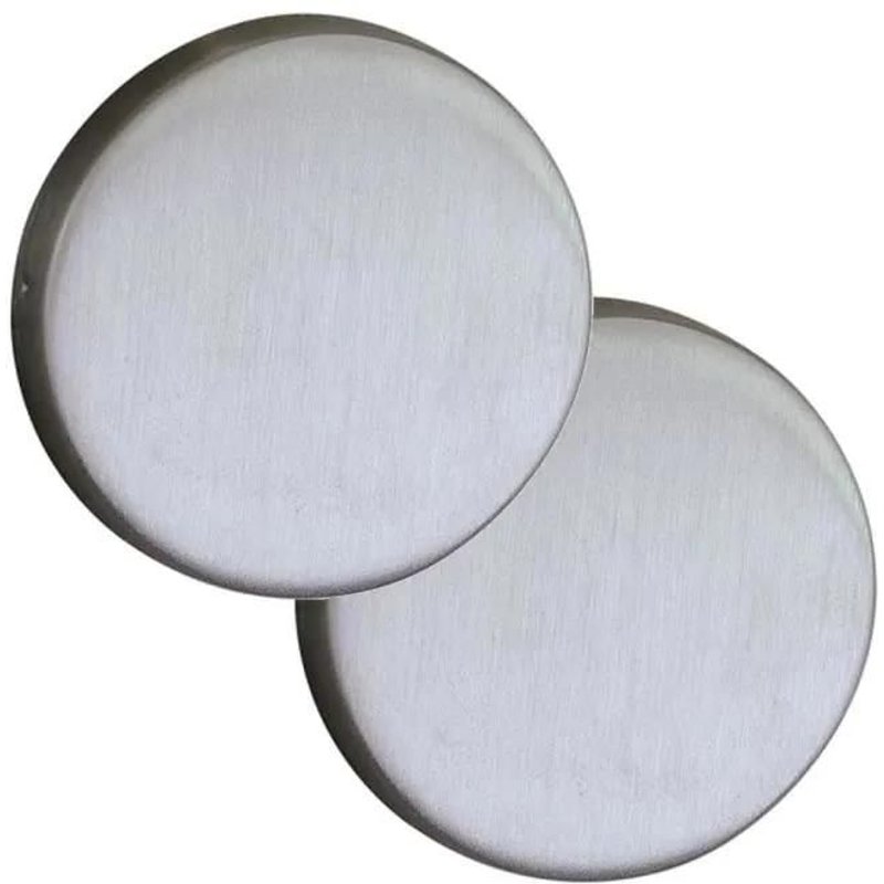 PAIRE DE ROSACE DE PORTE RONDE Ø53MM ACIER INOX AVEUGLE SERRURE