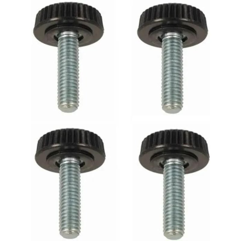 4x Vis Pied Réglable Moleté Filetage M5 Diamètre 5mm X Longueur 34mm Meuble Plastique Embout Table Chaise Tube
