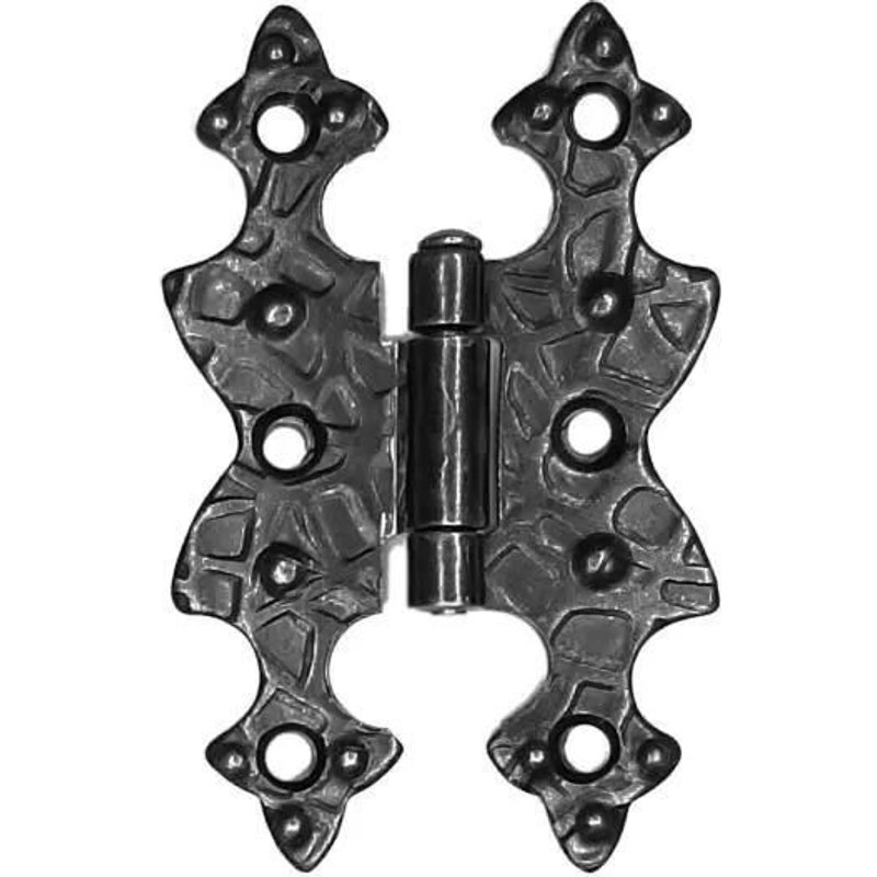 Charnière Plate - Cyclingcolors - 70x45mm - Fer Forgé Noir - Style Vintage - 6 Trous De Fixation