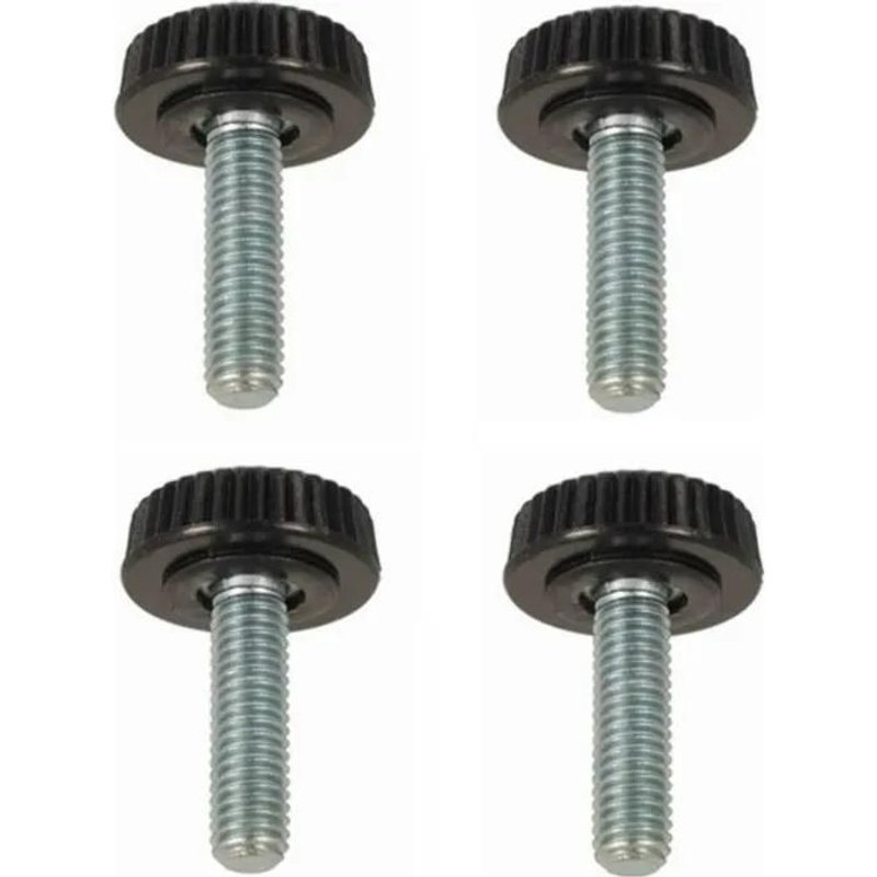 4x Vis Pied Réglable Moleté Filetage M6 Diamètre 6mm X Longueur 10mm Meuble Plastique Embout Table Chaise Tube