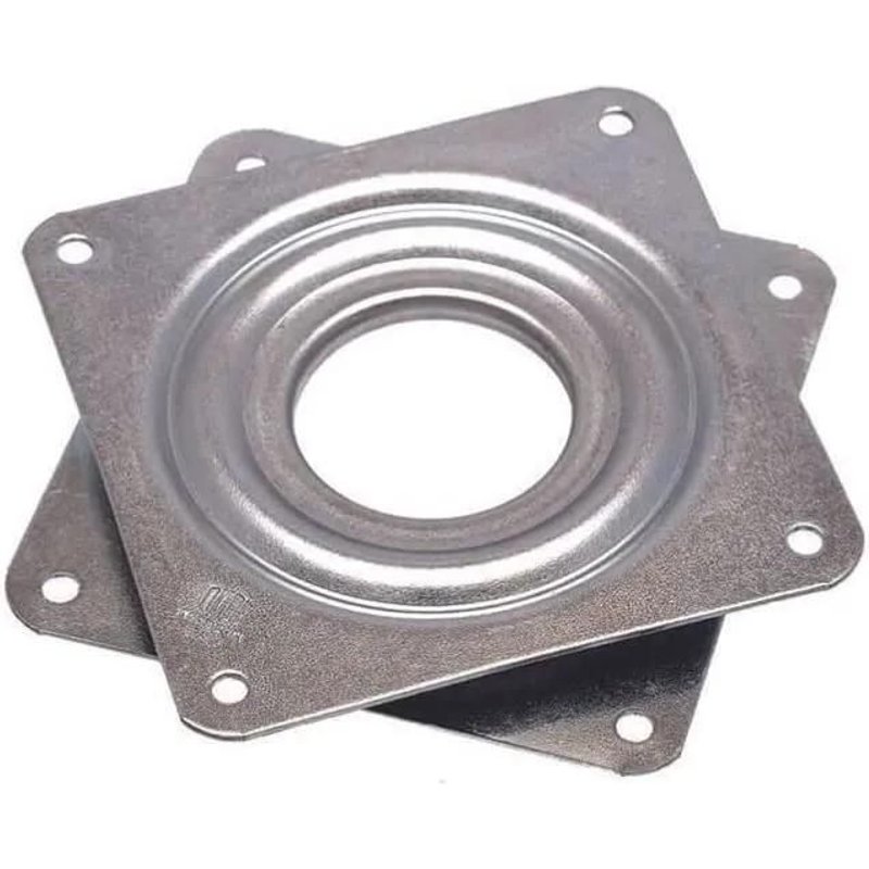 Plateau Rotatif Tv Tournette Carré À Roulement À Billes 80 X 80mm Plaque Pivotant Meuble Hifi Présentoir Tournant Support Ec