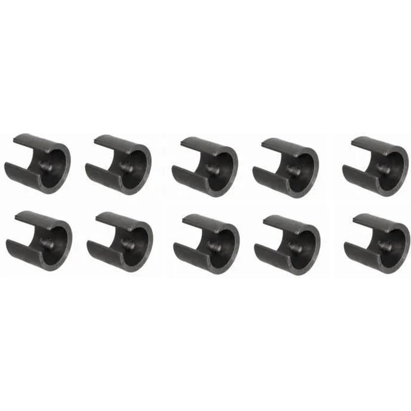 10x Embout De Tube Pied De Chaise Diametre 16mm - 18mm Plastique Rond A Clipser En U Meuble Table Protection Patin Guide