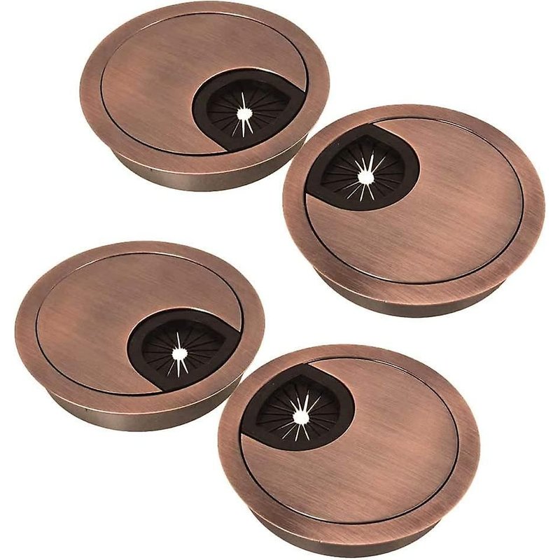 4 Pièces Acsergery Desk Grommet Kit, 50mm Metal Cable Grommet Cap Table Grommets Desk Gift