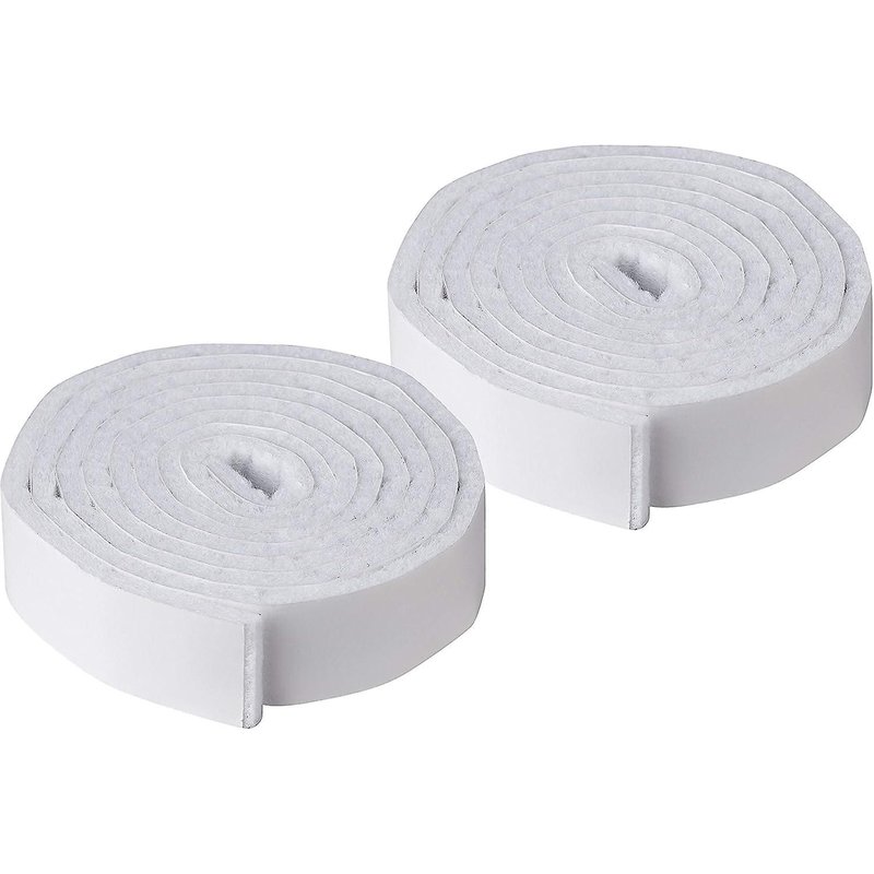 Paquet Blanc Auto-Adhésif De 2 Peut Être Coupé À La Taille Efficace Protection Feutre Ruban Sur Rouleau / Meubles Planeurs Pour Sols Sensibles (1 M X 16 Mm)