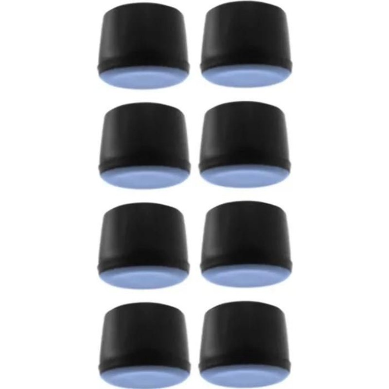 Embout de tube rond - Téflon PTFE - Lot de 8 - Ø18mm - Noir - Protecteur de meuble