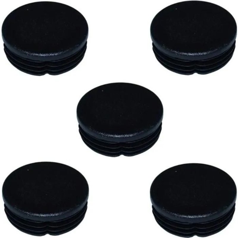 Embouts de tube rond - Non spécifié - Ø50MM - Lot de 5 - Plastique - Noir