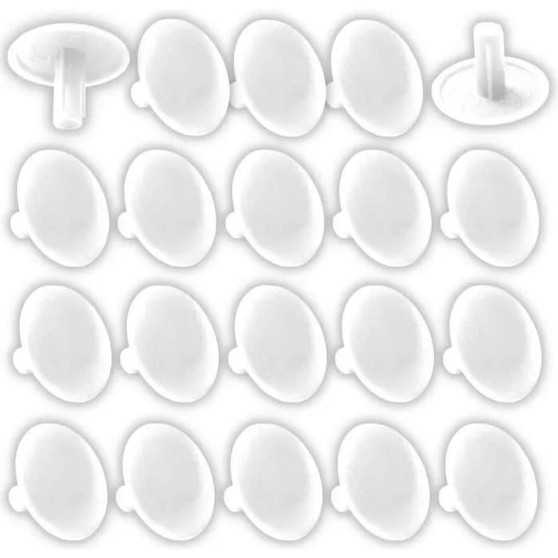 20x Cache vis plastique 3x12x6mm universel cruciforme capuchon trou protection masque blanc