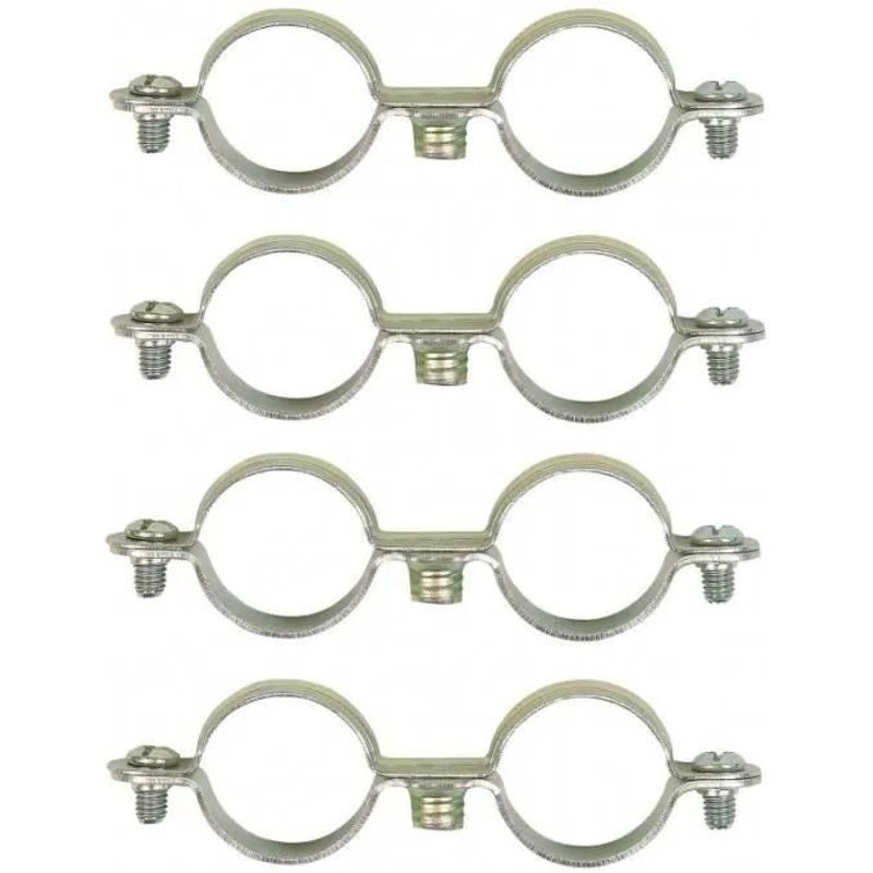 4x COLLIER DE SERRAGE DOUBLE DIAMÈTRE 20MM PAS DE VIS 7-150 FIXATION TUBE TUYAU PLOMBERIE CUIVRE CONNECTEUR