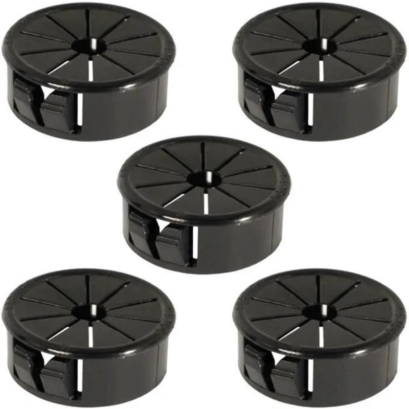 5x passe fil universel 27.8mm câble 3.2-20.6mm rond encastrable bureau mural tube clips