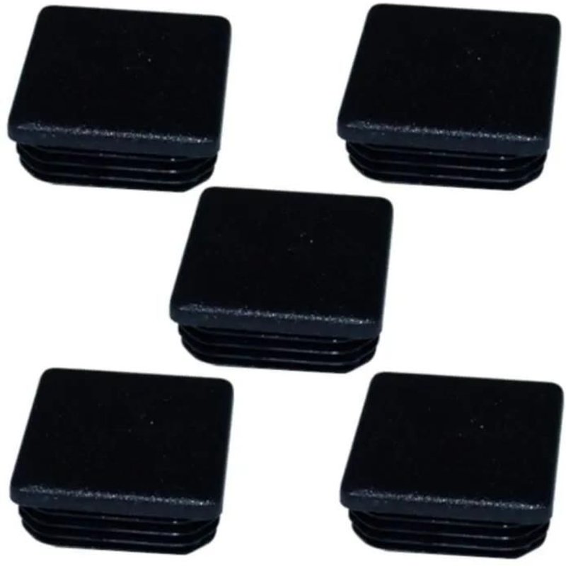 Embout de tube carré - Non spécifié - 30x30MM - Lot de 5 - Noir - Plastique