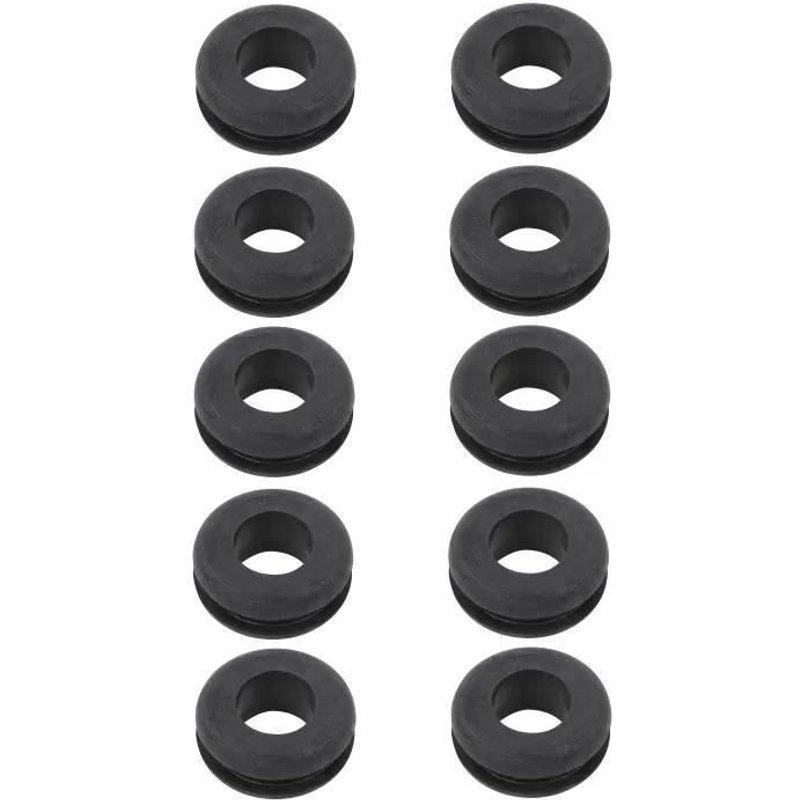 10x passe fil caoutchouc câble D1 = 12 d= 10 H1 = 1.2 attache rond encastrable bureau mural tube support noir
