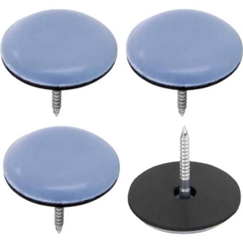 4x Patin glisseur Téflon PTFE 20 mm à clouer clou protection sol pied chaise meuble