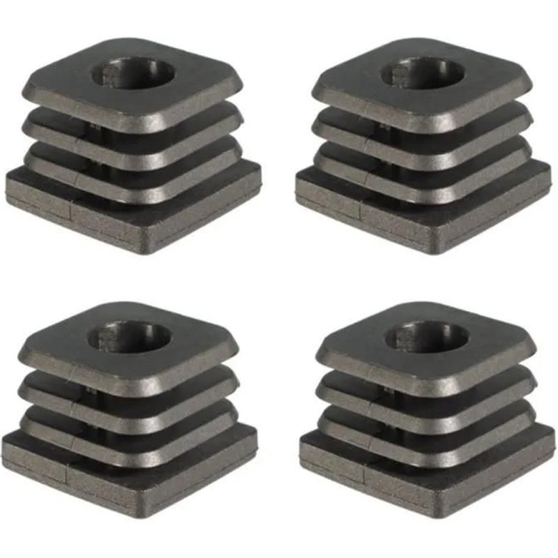 Embout de tube rentrant - Non spécifié - 22x22mm - Carré - Pack de 4 - Taraudé M8