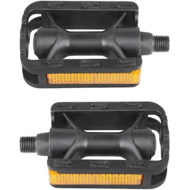 Pédales Vélo Enfant 1/2" Noir Cyclingcolors - Vtt Tricycle Junior Ville Route - Catadioptres Intégrés