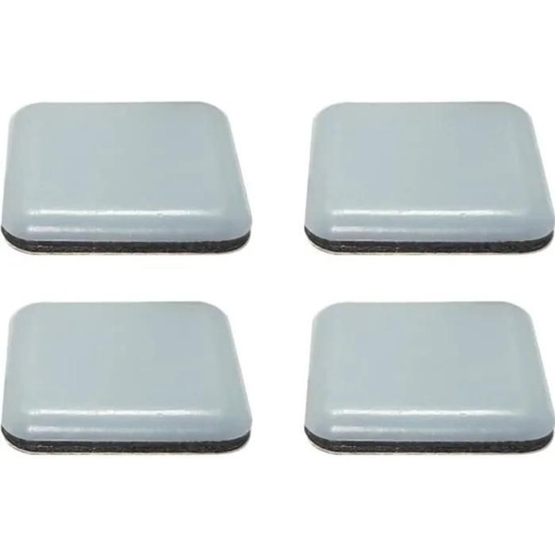 Patins glisseurs - Non spécifié - 30x30 mm - Lot de 4 - Adhésif - Téflon PTFE