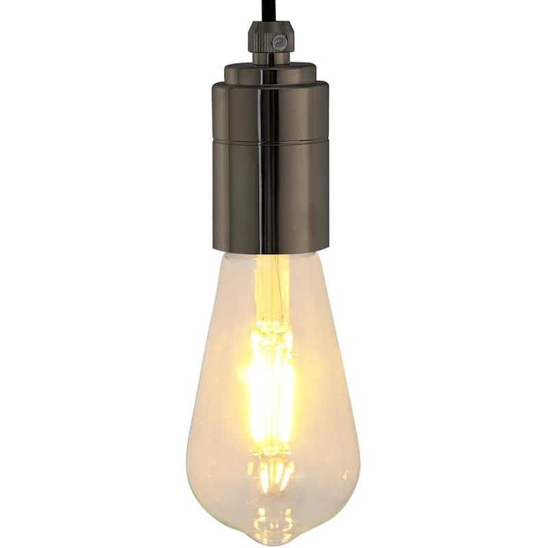 vidaXL Douilles de lampe 2 pcs noir brillant E27