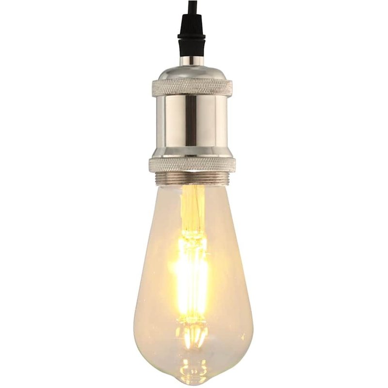 vidaXL Douilles de lampe 2 pcs nickel satiné E27