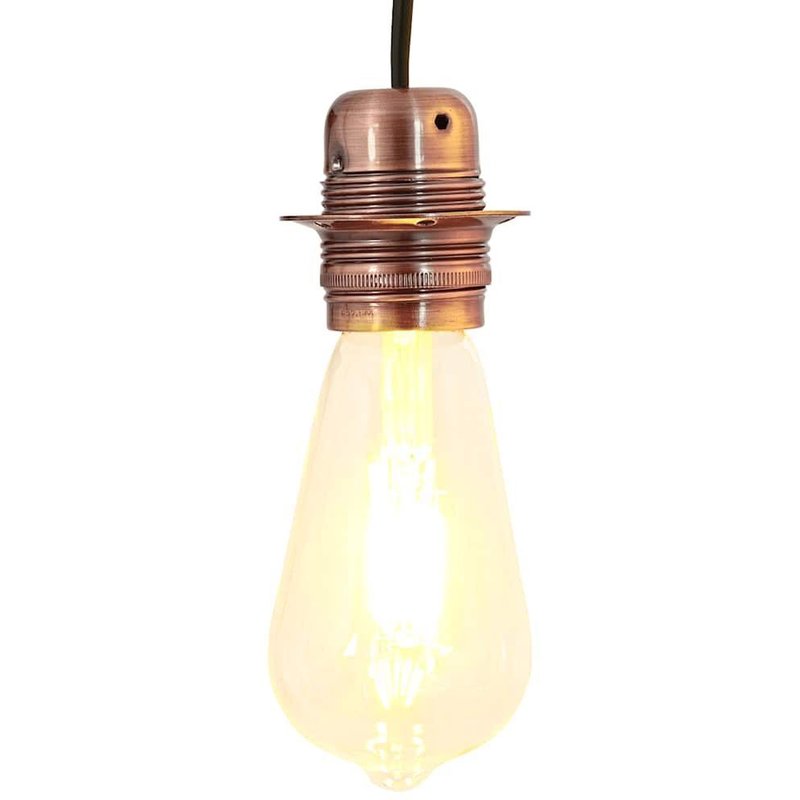 vidaXL Douilles de lampe 2 pcs bronze rouge E27