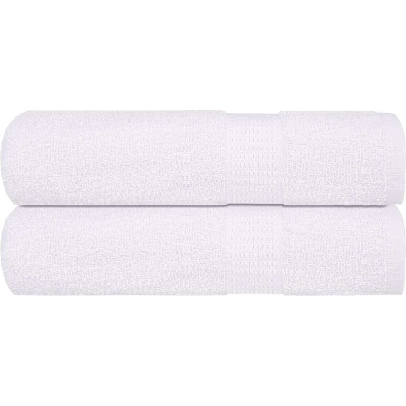 Vidaxl Essuie-Mains 2 Pcs Blanc 50x100 Cm 360 G/M² 100% Coton