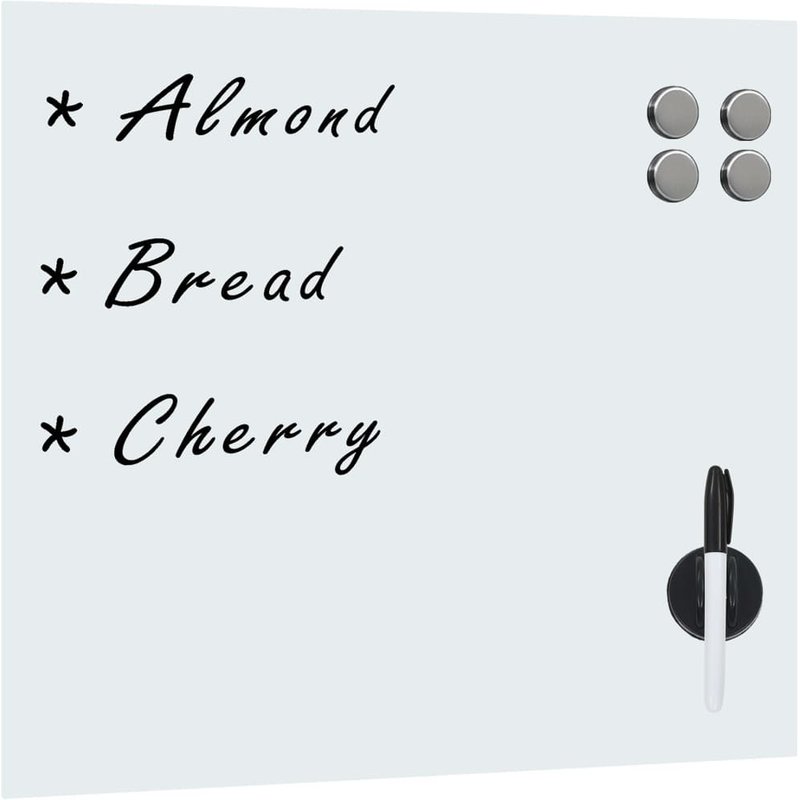 vidaXL Tableau noir magnétique mural Verre 60x60 cm