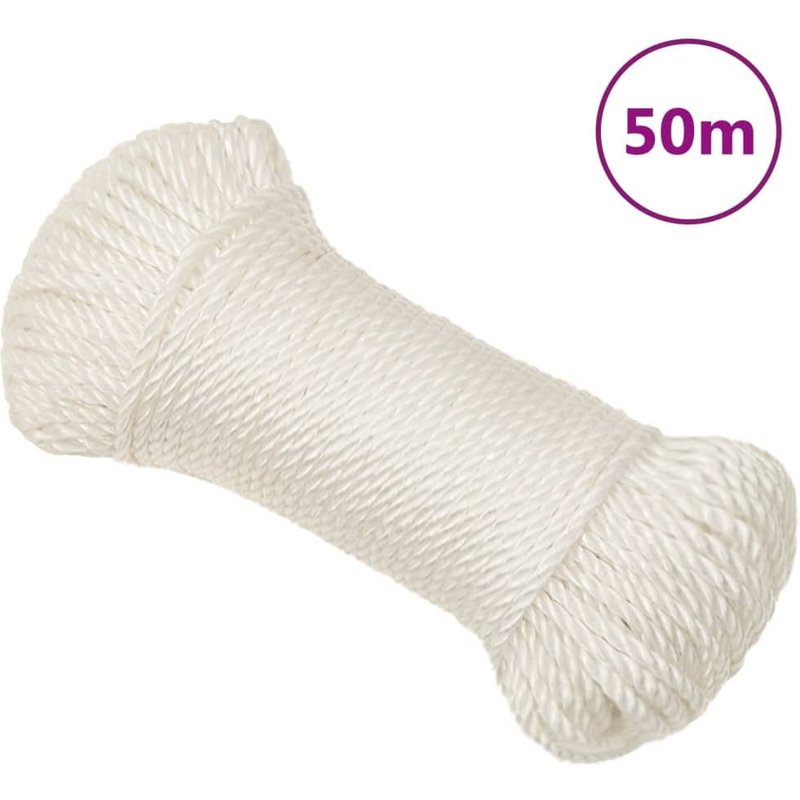 vidaXL Corde de travail blanc 3 mm 50 m polypropylène