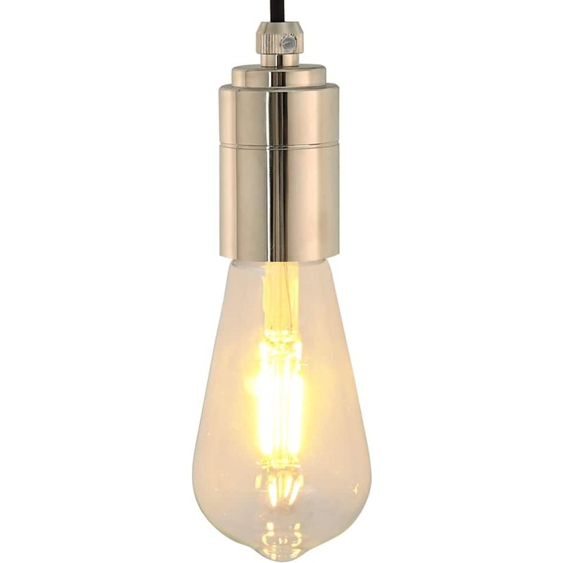 vidaXL Douilles de lampe 2 pcs nickel satiné E27